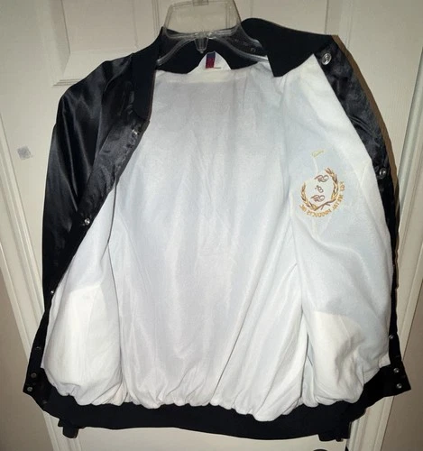 "Vintage 80s WestArk Texas NOS  Satin Bomber Jacket XL Deadstock USA Made Nylon” image 5