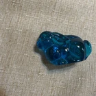 Fenton? Art Glass Hand Blown Blue Bunny Figurine