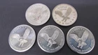 Lot of 5 Silver Rounds 1981-1984 1 troy oz each 1981-1984
