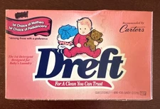 Dreft Powder Detergent For Infants & Toddlers 1 Load Sample 1998 Pink Box Powder