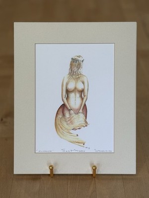 Robert Kline Nautical Sea Maiden Mermaid #5 Elizabeth Signed Matted Print 8 X 10