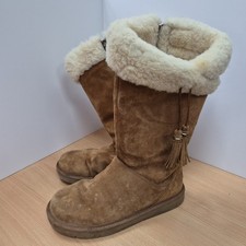 UGG Australia Plumdale Brown Suede Winter Thick Boots Size 7.5/40 HAI