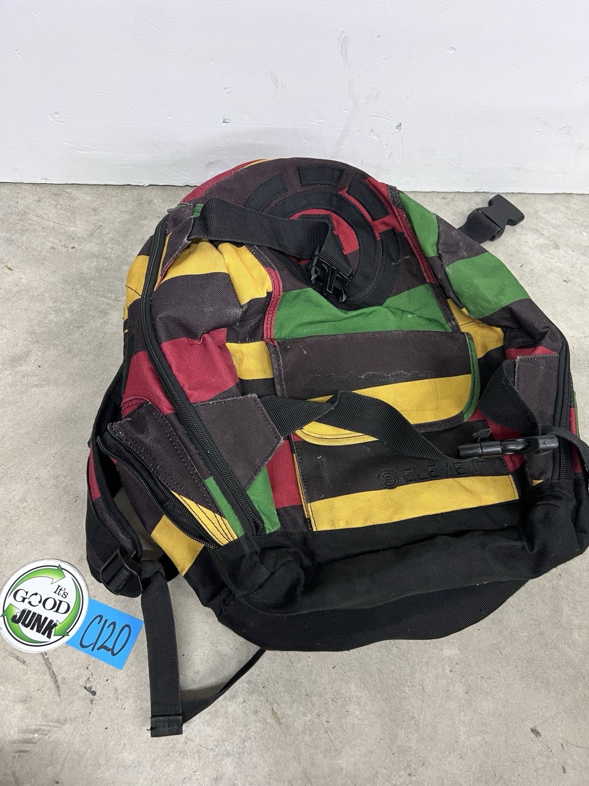 Mojave Skateboard Backpack Rasta Colors