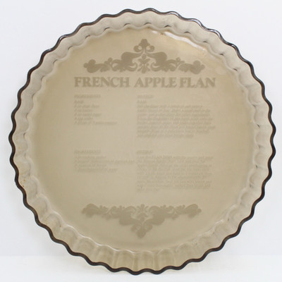 Arcopal France Flan Dish Smoked Glass Fluted French Apple Flan Recipe