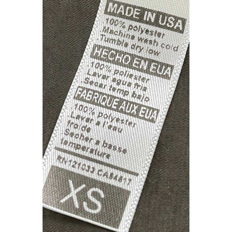 Fluxus Blouse Women XS Gray Button Up Shirt Long Sleeve Made in USA Minimalist - Image 4 of 4