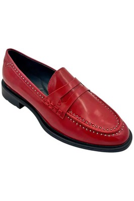 Franco Sarto Womens Eden Studs Penny Loafer Red