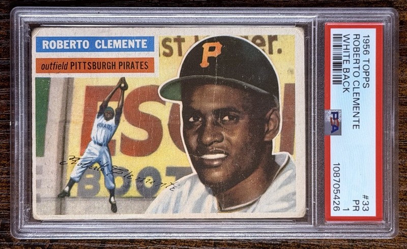 1956 Topps Roberto Clemente #33 PSA 1 | NEWLY GRADED, ELITE COPY