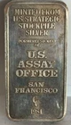 Vintage 1981 U.S. Assay Office SF, CA Strategic Stockpile 5 oz .999 Silver Bar