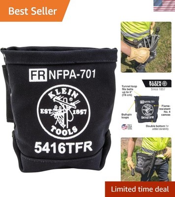 5x10-Inch Klein Tool Bag - Flame-Resistant Canvas with Double Reinforced Bottom