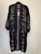JOHNNY WAS EMBROIDERED TIAREI VELVET BISHOP SLEEVE KIMONO SIZE XL NEW WITH TAGS