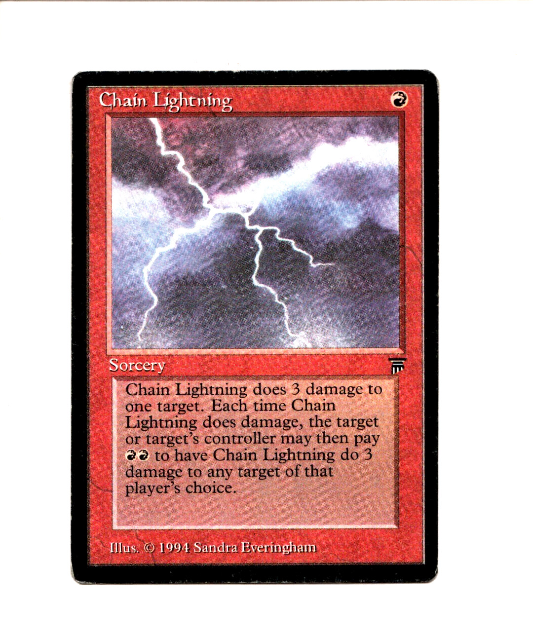 MTG Chain Lightning HP Legends Magic the Gathering ~ Free Shipping ~