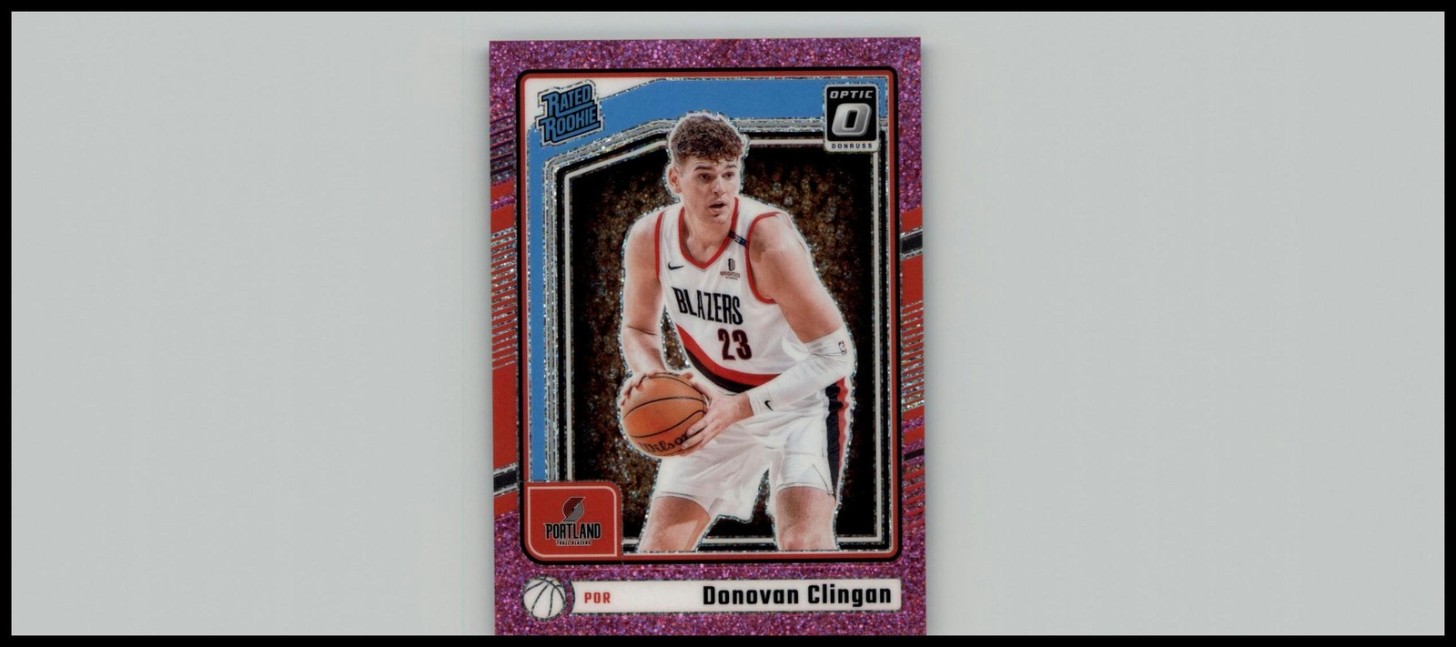 2024-25 Donruss Optic #272 Donovan Clingan Pink Glitter #/275
