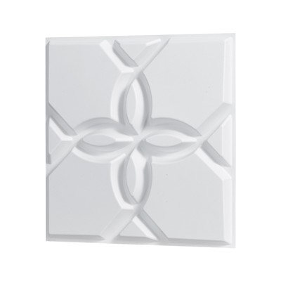 3D Wall Panels 33-Pack 11.81x11.81'' PVC 32 Sq.Ft Coverage Floral White