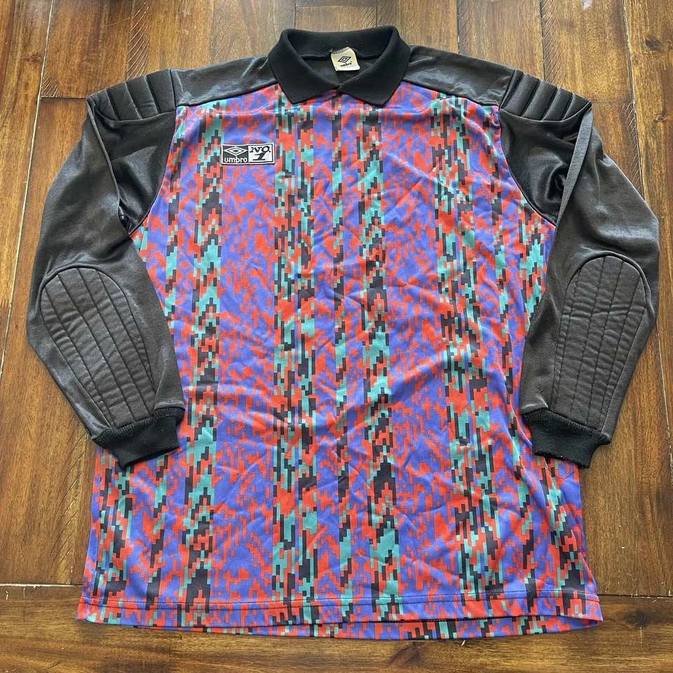 Vintage Umbro Goalkeeper Shirt Mens XL Padded 90s No 1 USA Pattern Soccer Jersey - Image 2 of 4