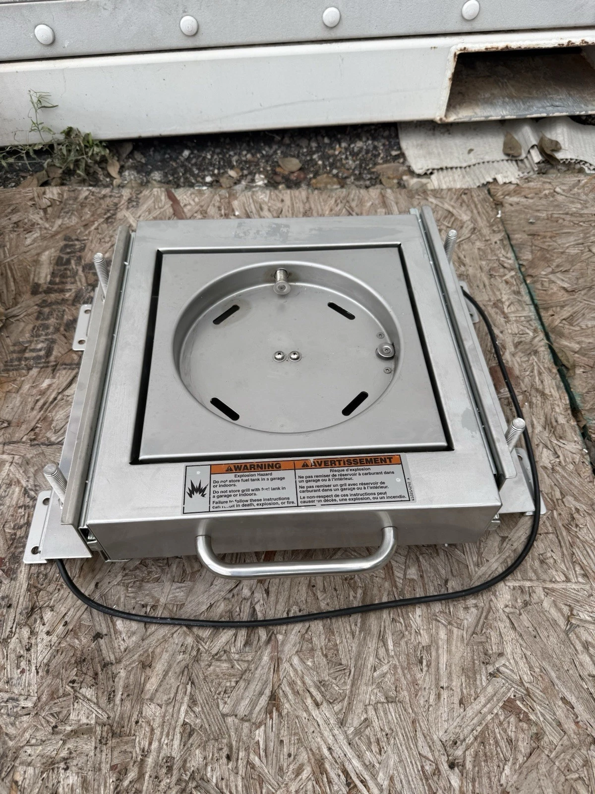 Stainless Steel Slide Out Electronic Propane Tank Tray