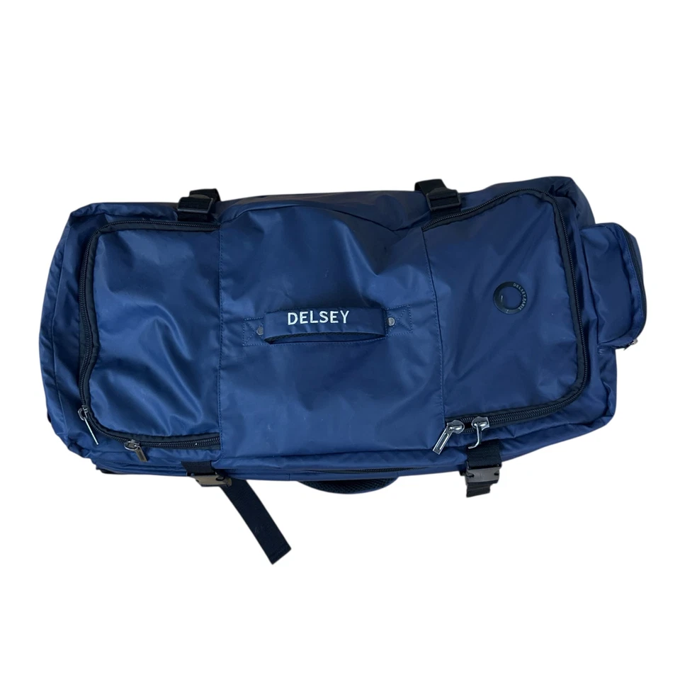 Delsey Paris Rolling Wheeled Duffle Bag With Long Handle Blue 28-Inch - Image 4 of 4