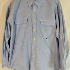 Vintage Tommy Hilfiger Chambray Denim Long Sleeve Button Down Shirt