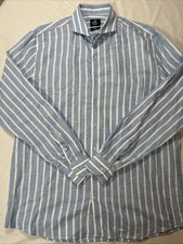 Johnnie O Top Shelf Button Down Shirt Men s Size Large Blue Striped