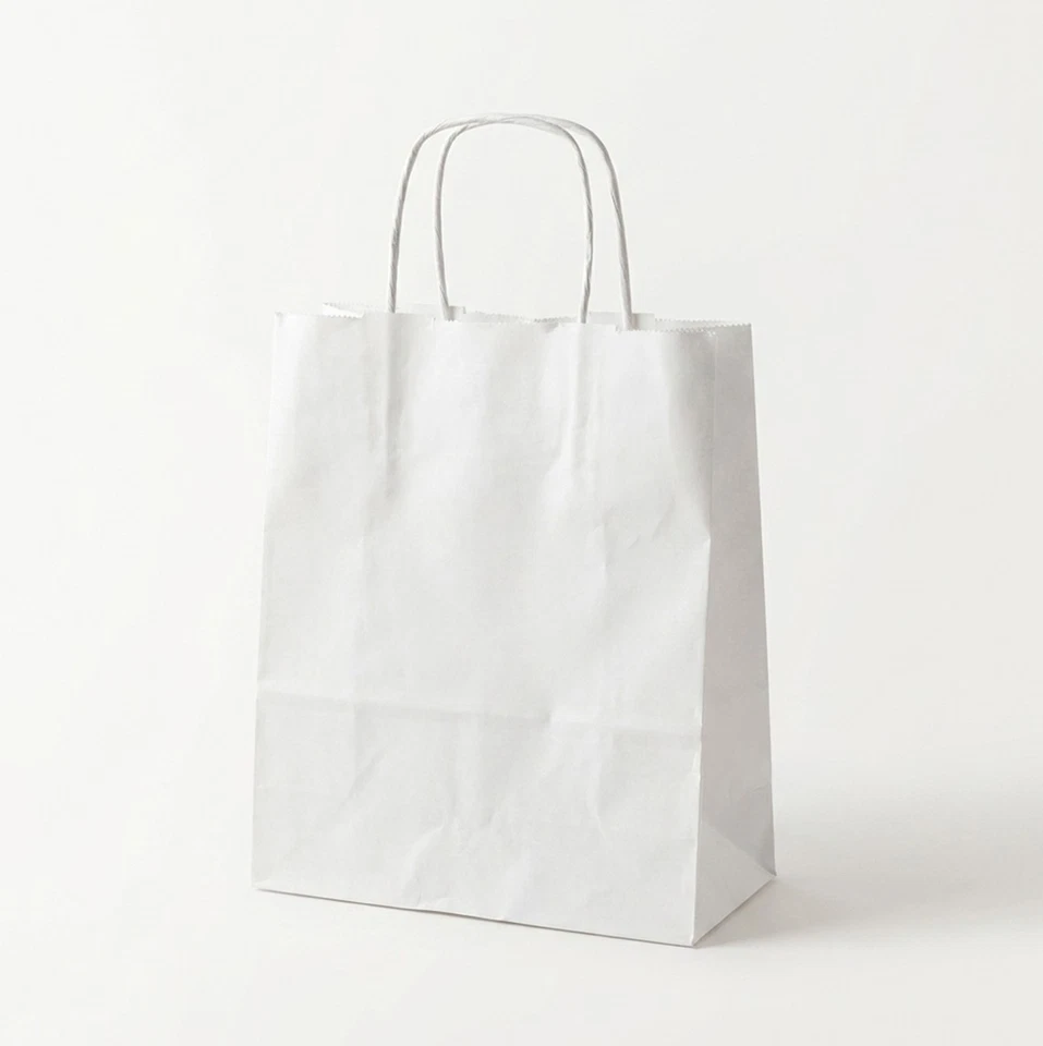 SAC en papier BLANC pour CADEAU ou PETIT GÂTEAU 32 × 23,5 cm – toutes occasions - Photo 4/4
