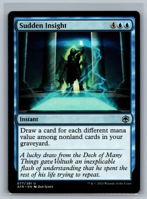 Magic MTG Adventures in the Forgotten Realms Sudden Insight #077/281 TCG CCG