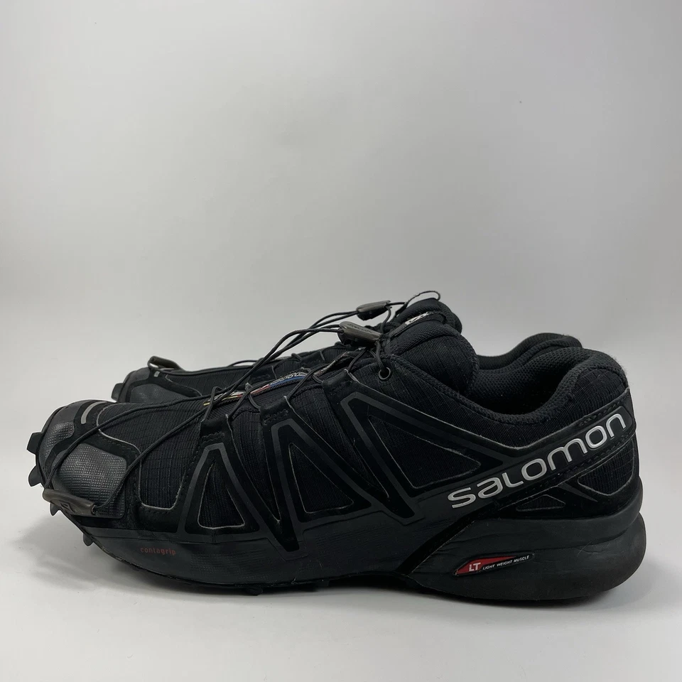 Salomon Speedcross 4 Zapatos para Correr Para Hombre Talla 10.5 Trail Triple Negro Atlético Foto 3 de 4