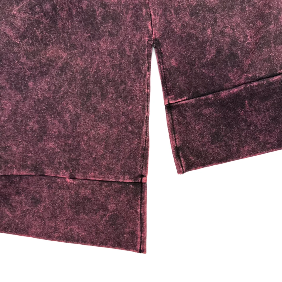 ZENANA Tunic Top Womens 2X Purple Acid Wash Vneck Side Slit Soft Knit Lagenlook - Image 4 of 4