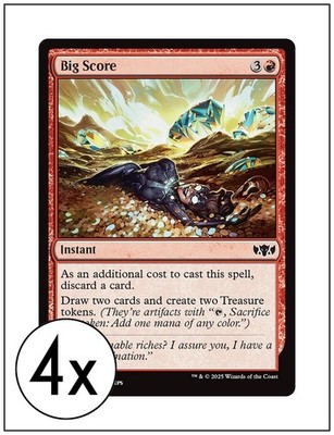 4x Big Score, Tarkir Dragonstorm Commander, Magic MTG NM