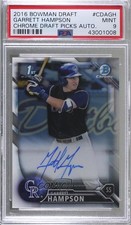 2016 Bowman Draft Chrome Pick Garrett Hampson #CDA-GH PSA 9 MINT Auto yd2