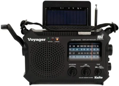 Kaito KA500L Emergency AM/FM/SW NOAA Weather Alert Radio with Flashlight Black