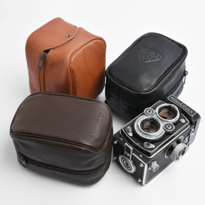 Handmade Leather Soft Case /Protective bag for Rolleiflex