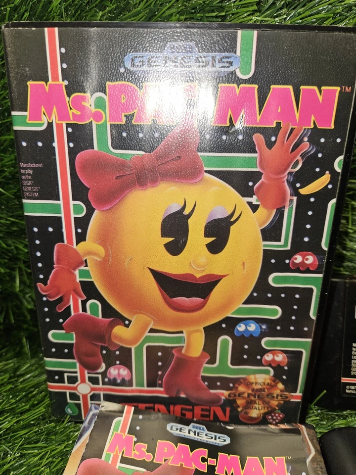 Pac-Mania Pac Man 2 & Ms Pac Man (Sega Genesis, 1991) Tested Read - Image 2 of 4