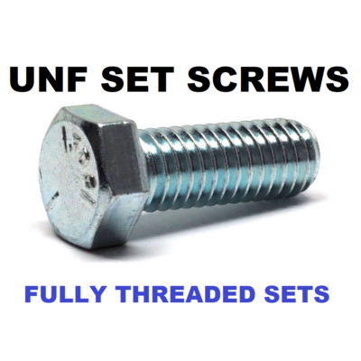 UNF GEWINDESTIFTE VOLLGEWINDE SECHSKANTSCHRAUBEN VERZINKT, 1/4,5/16,3/8,7/16,1/2'' 