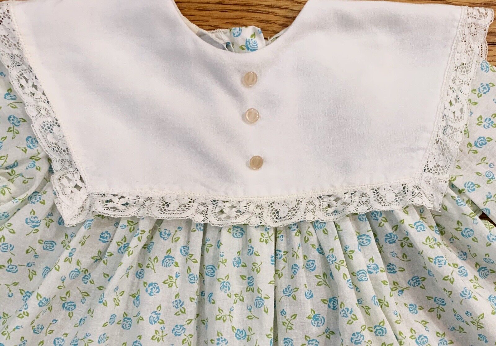 Vintage A CARI CLASSIC Baby Girl Dress Sz 2 Blue … - image 2