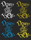 DOWN THE RABBIT HOLE CAR WINDOW DECAL...2 FOR 1 PRICE..PICK SIZE & COLOR