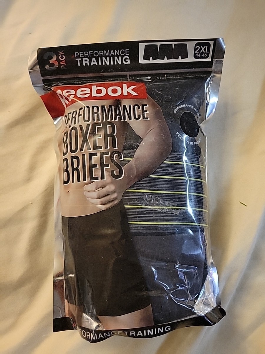 New Reebok Men Speedwick Stretch Performance Training Boxer Briefs