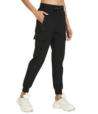 Womens Cargo Pants With Pocket Quick Dry Workout Athletic Joggers Drawstring Tra