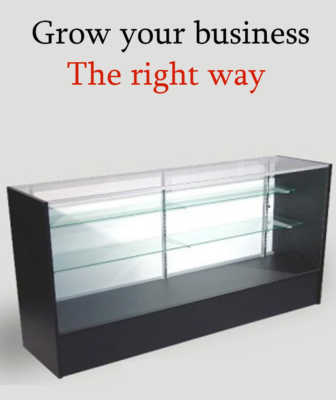 RETAIL GLASS DISPLAY CASE FULL VISION 6FT SHOWCASE - 4 COLOR