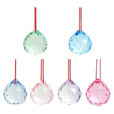 M.V. Trading 40mm Crystal Ball Prisms Pendant Shui Suncatcher  Faceted Prism