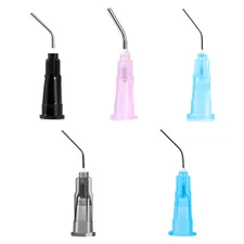 100pcs Dental Pre Bent Needle Tips Blunt Dispensing Irrigation Bendable Needles