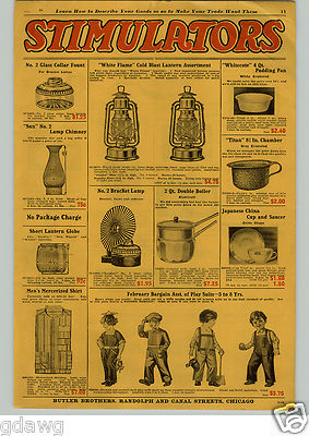 1925 PAPER AD White Flame Cold Blast Lantern Bouncing Buster Toy Top Spring