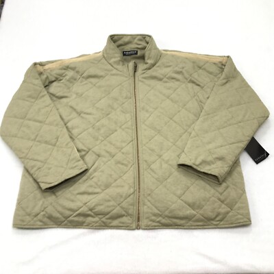 Bagatelle Jacket Women's 3X Green Quilted NEW Pockets Cotton Blend Full Zip