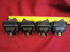 Lot of 4 CARLING 9334 Rocker 12V Toggle Switches, Black
