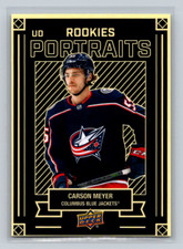 2022-23 Upper Deck S2 #P-59 Carson Meyer (RC) -UD Rookies Portraits-Blue Jackets