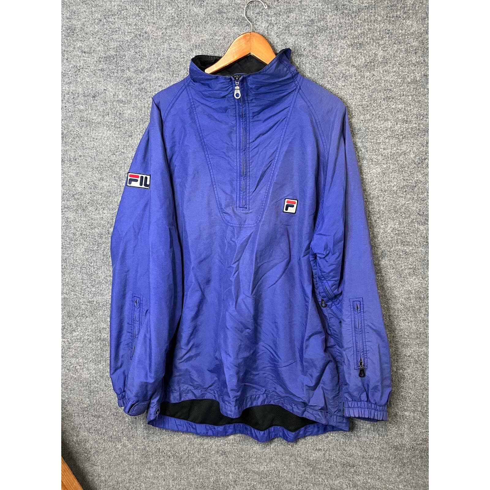 Giacca vintage Fila Alpine quarto cerniera in uva taglia XL