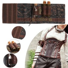 Halloween Armlet Medieval Armband Accessory Larp Steampunk PU Bottle Holder