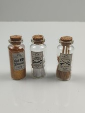 Halloween Set of 3 Mini Witch Potion Bottles with Decorative Fill Home Decor