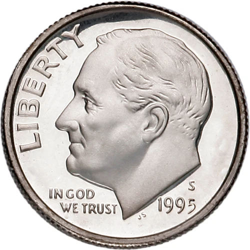 1995 S Roosevelt 90% Silver Dime DCAM GEM PROOF