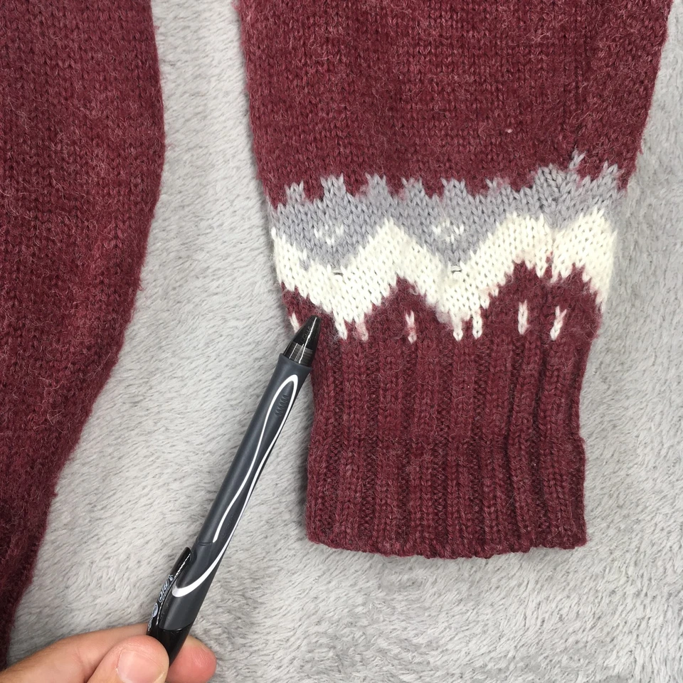 Vintage Arrow Sport Sweater Mens Medium Red Geometric Pullover Crew Neck - Image 3 of 4