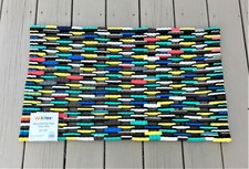 HAPPY COLORS Welcome Door Mat Made From Flip Flop Pcs 18" X 30" Repurposed