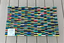 HAPPY COLORS  Welcome Door Mat Made From Flip Flop Pcs 18" X 30" Repurposed